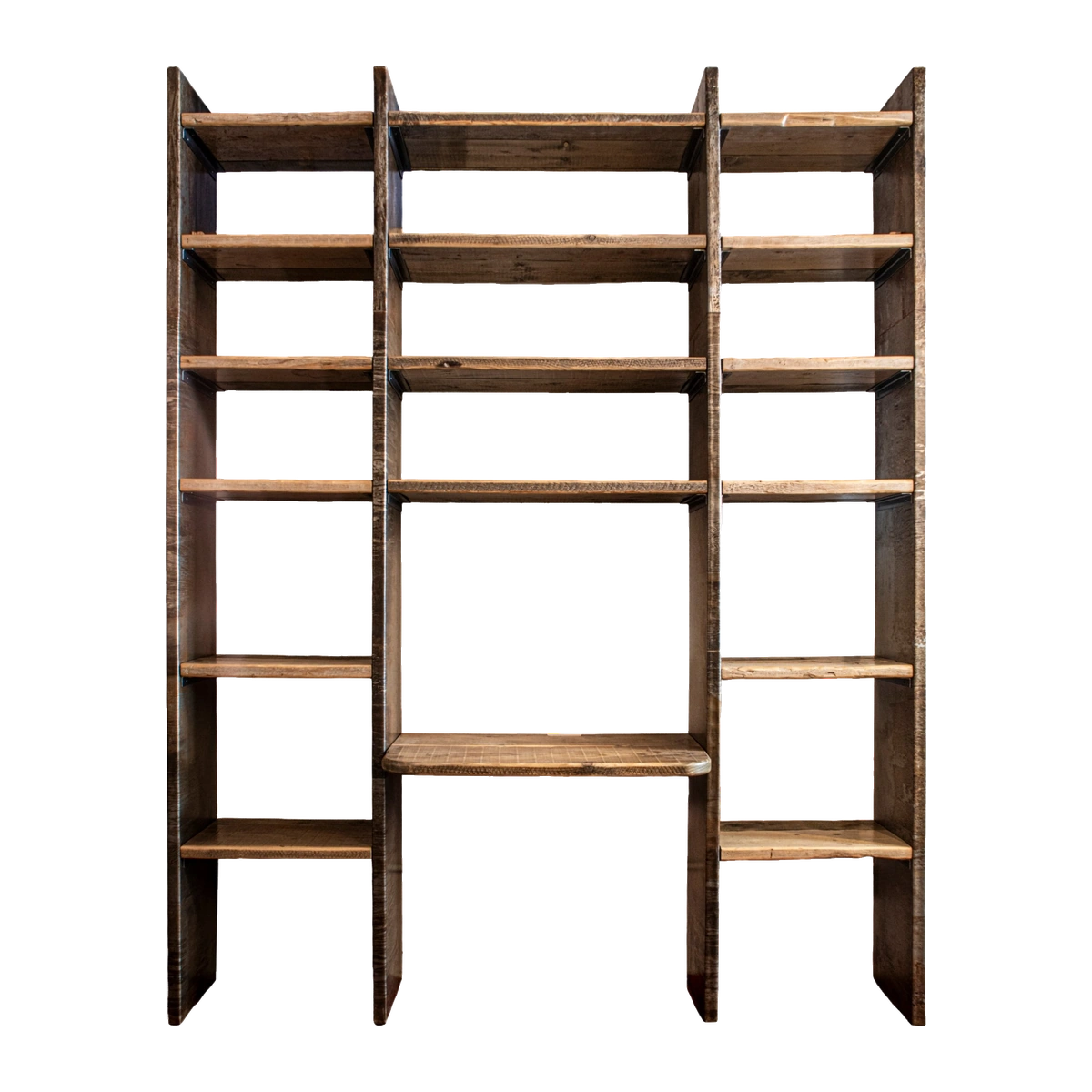 Libreria_quadrata_web Iron and Wood Shelving Unit - Image 1