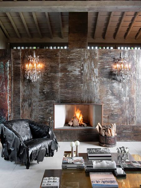 Fireplaces, walls and stairs